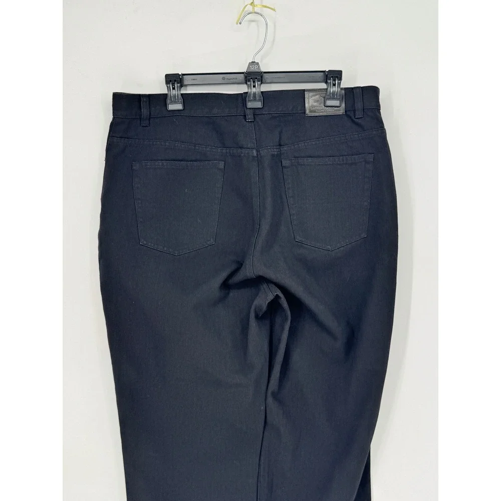 Lauren Ralph Lauren Jeans Womens 16W Black Good Straight Leg High Rise Cotton - Picture 6 of 14